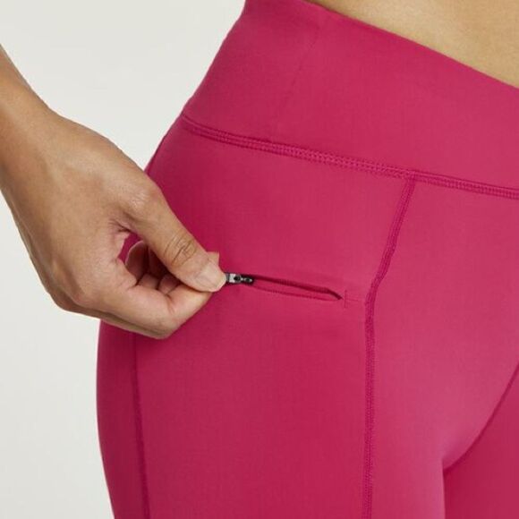 Hoka One One Performance Capri Leggings Pants Women's Size Small Pink Grey New - Picture 3 of 13